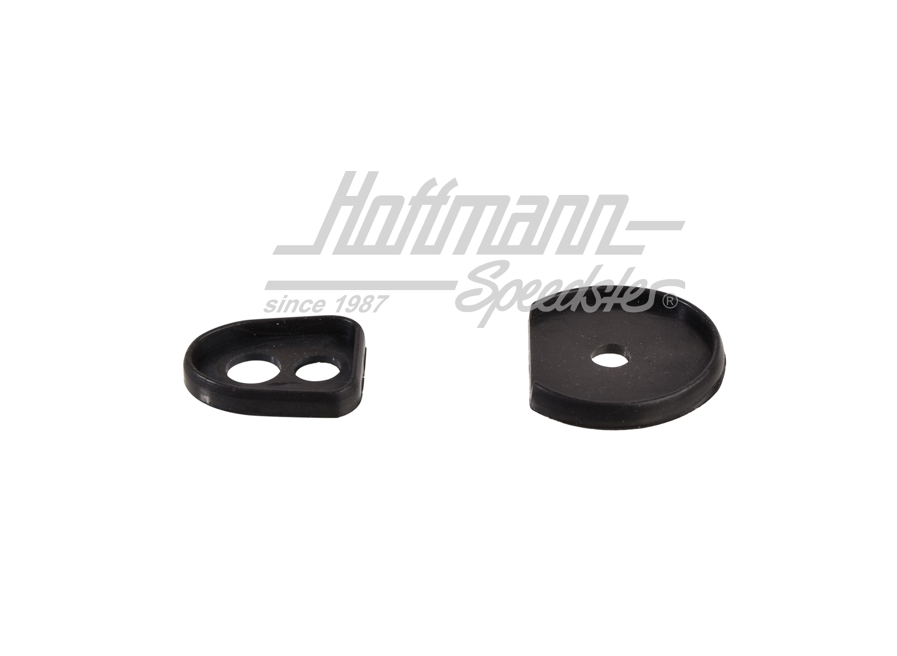 Seals, front hood handle, 3.53-7.67, black | 113 823 579 + 113 823 581 | 020-5259-05