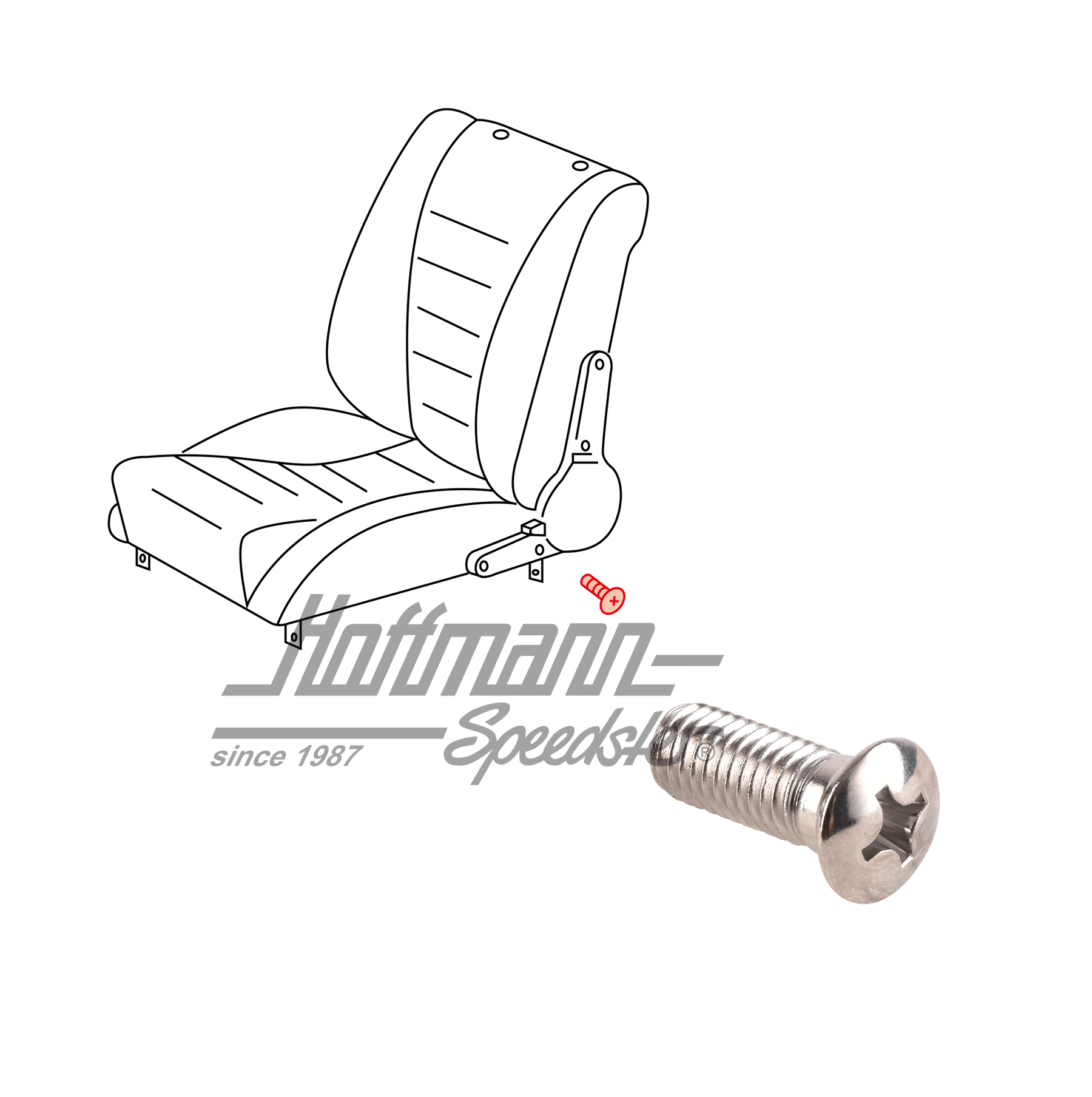 Screw, seat cover
, Recaro seat | 911 521 126 00 | 580-0718-84
