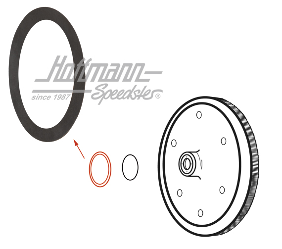 Flywheel shim, 0.34mm, -7.60 | 111 105 287 | 010-0133-34