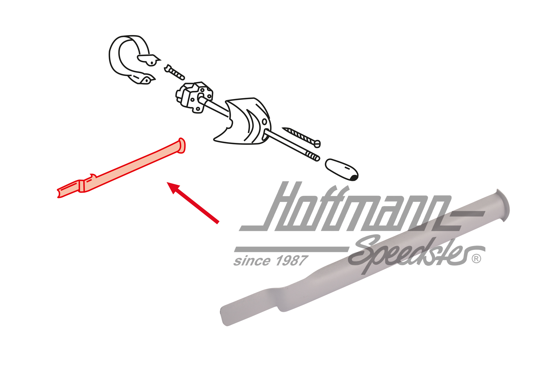 Cover, casing pipe, turn indicator cable | 111 953 549 B | 020-2431-80