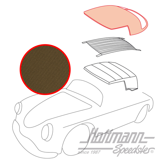 Convertible top, .58-.65, Sonnenland, dark beige                                                    