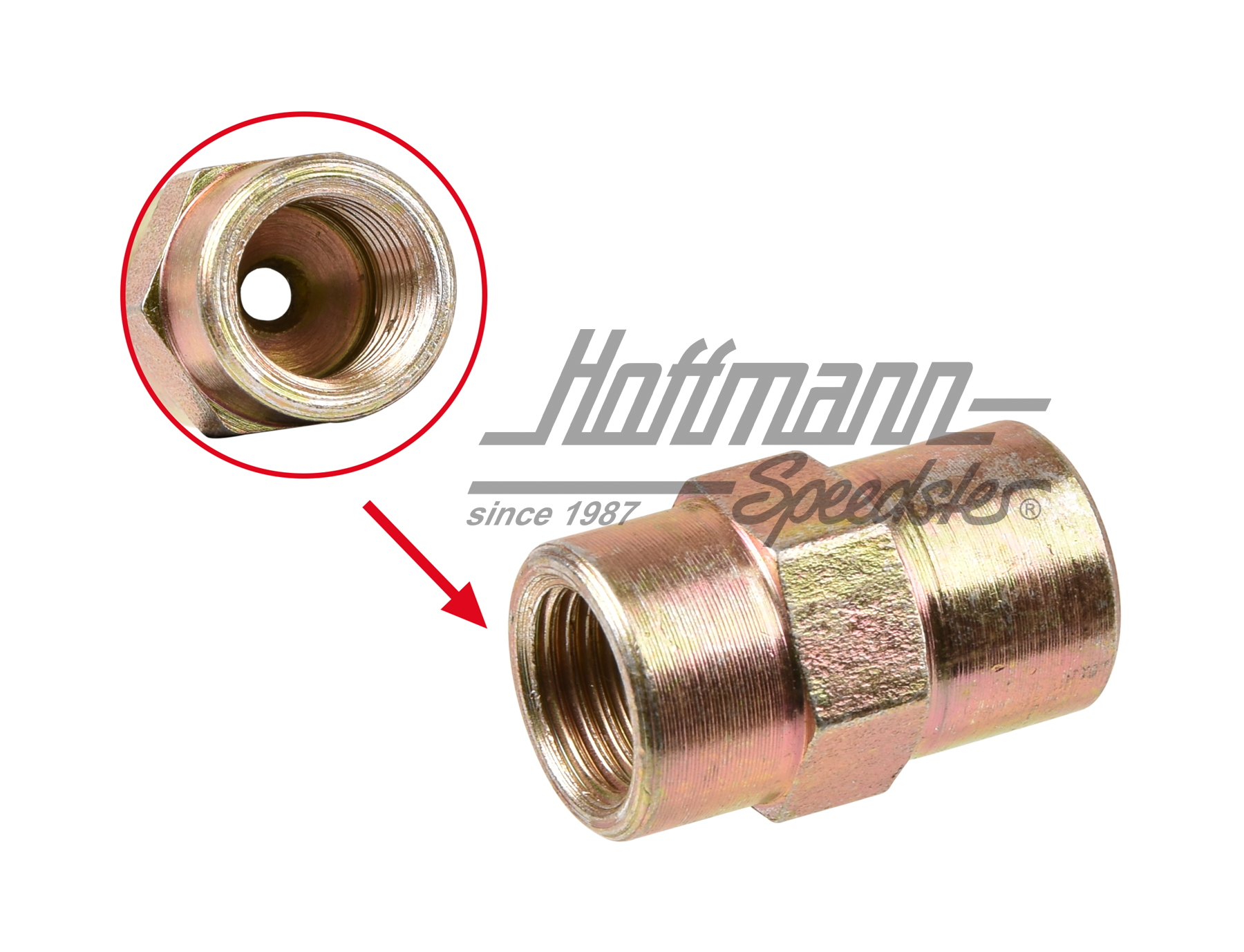 Brake line connector, M10X1, universal | 411 611 789 | 020-4083-12