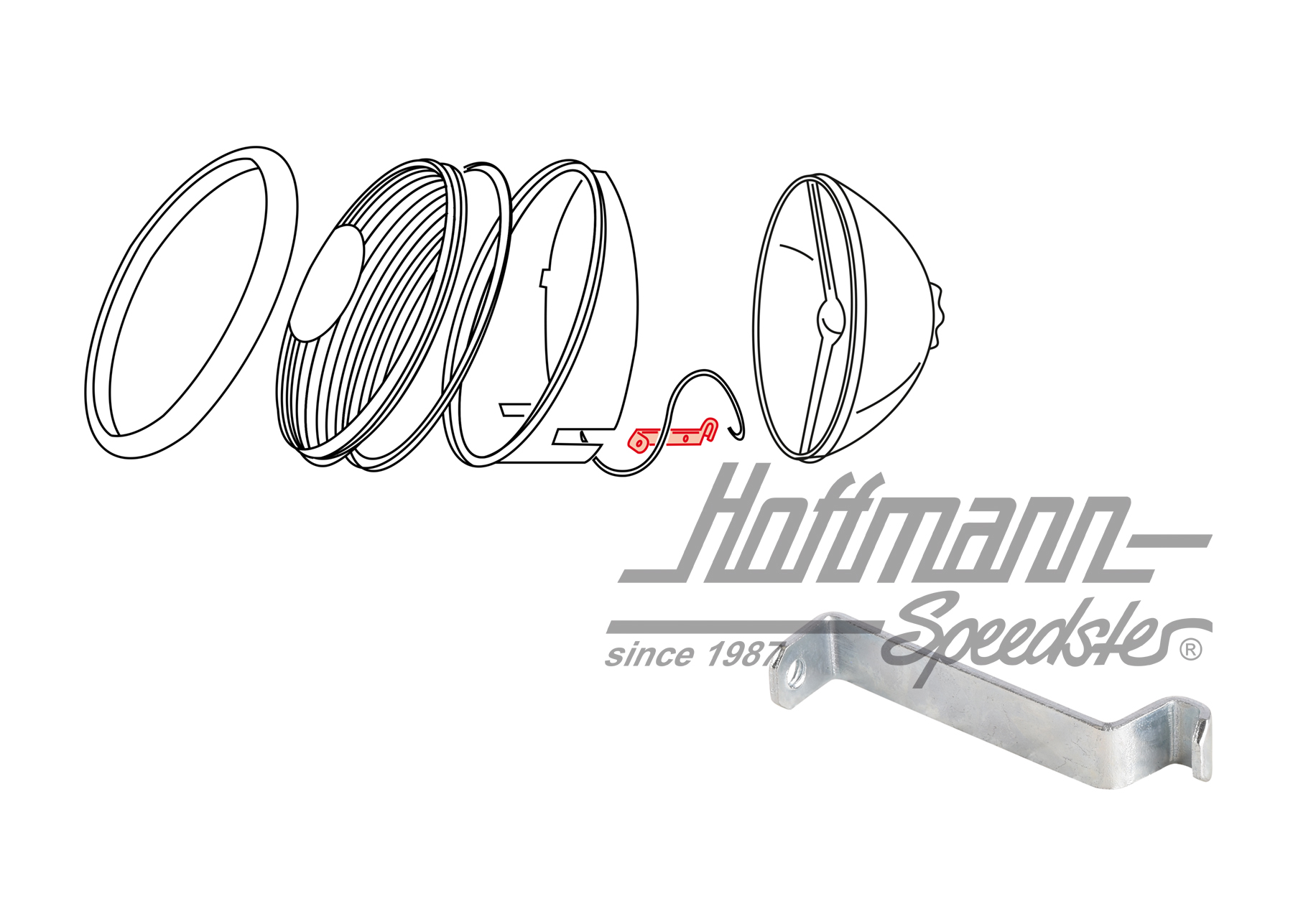 Retainer, reflector, -.60, headlight, Hella | 111 941 137 | 020-4410-28