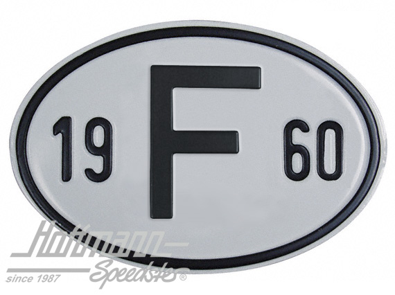 Nationality plate "F", alu, with year 1960 |  | 020-2399-60