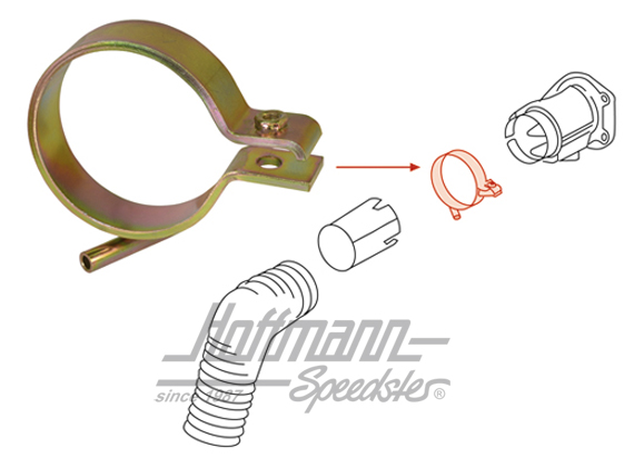 Clamp, hose/heat control box, right                                                                 