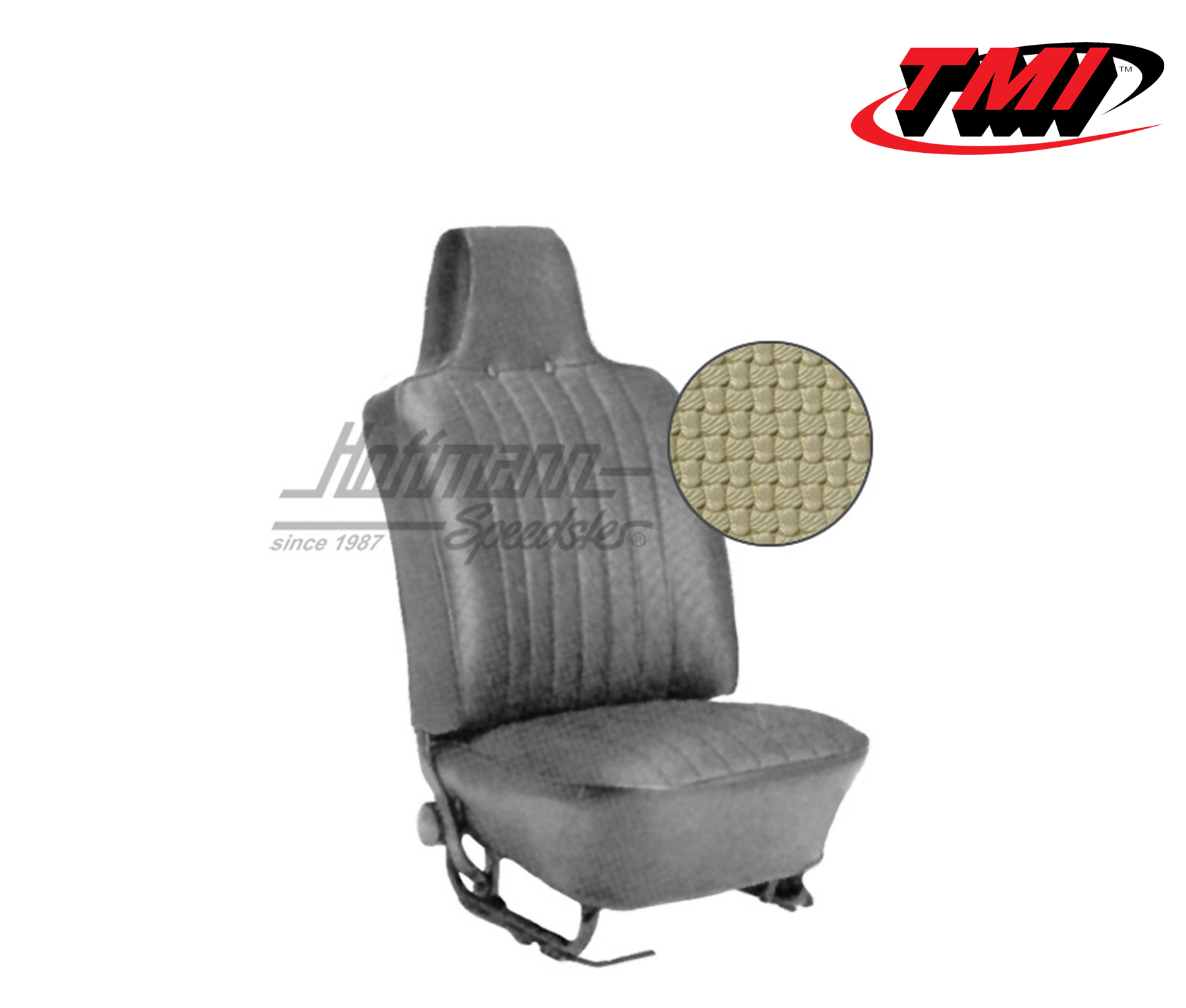 Seat upholstery, Conv., 69-72, Basketweave, beige | 43-1325-04 | 055-6130