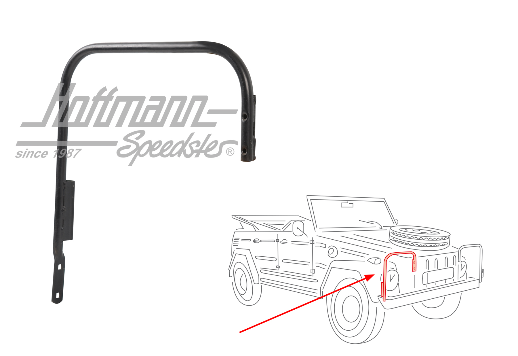Branch deflector, front, Type 181, right, NOS | 181 707 216 | 080-1200-02