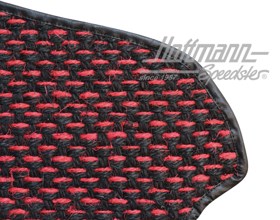 Floor mat, coco, .72-.79, red/black                                                                 