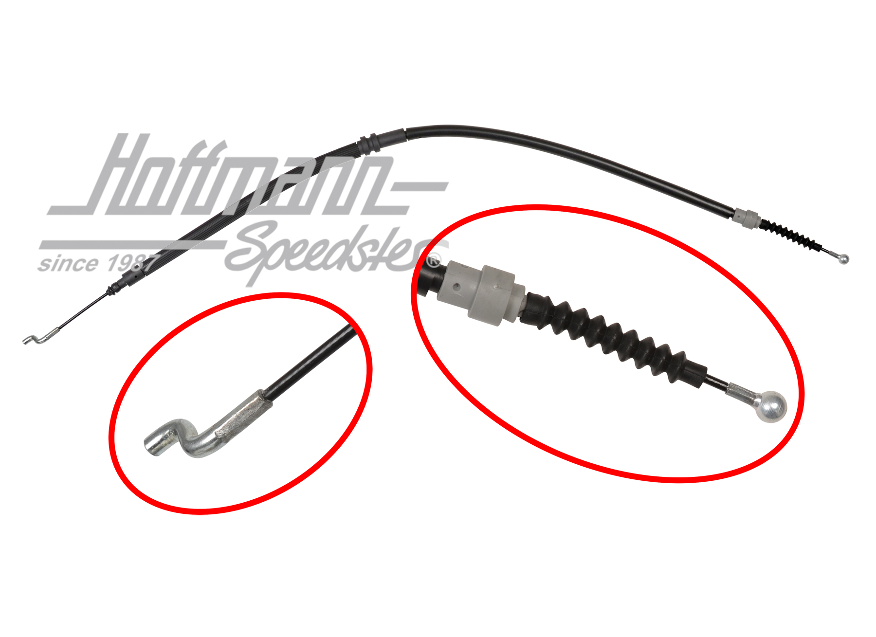 Hand-brake cable, rear, Bus T4, 2.97-6.03 | 7D0 609 701 E | 406-0158