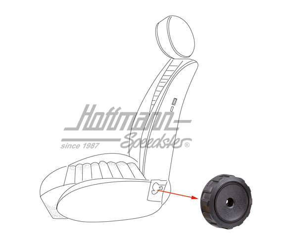 Adjustment wheel, backrest, 8.83- | 191 881 671  01C | 180-2288-12