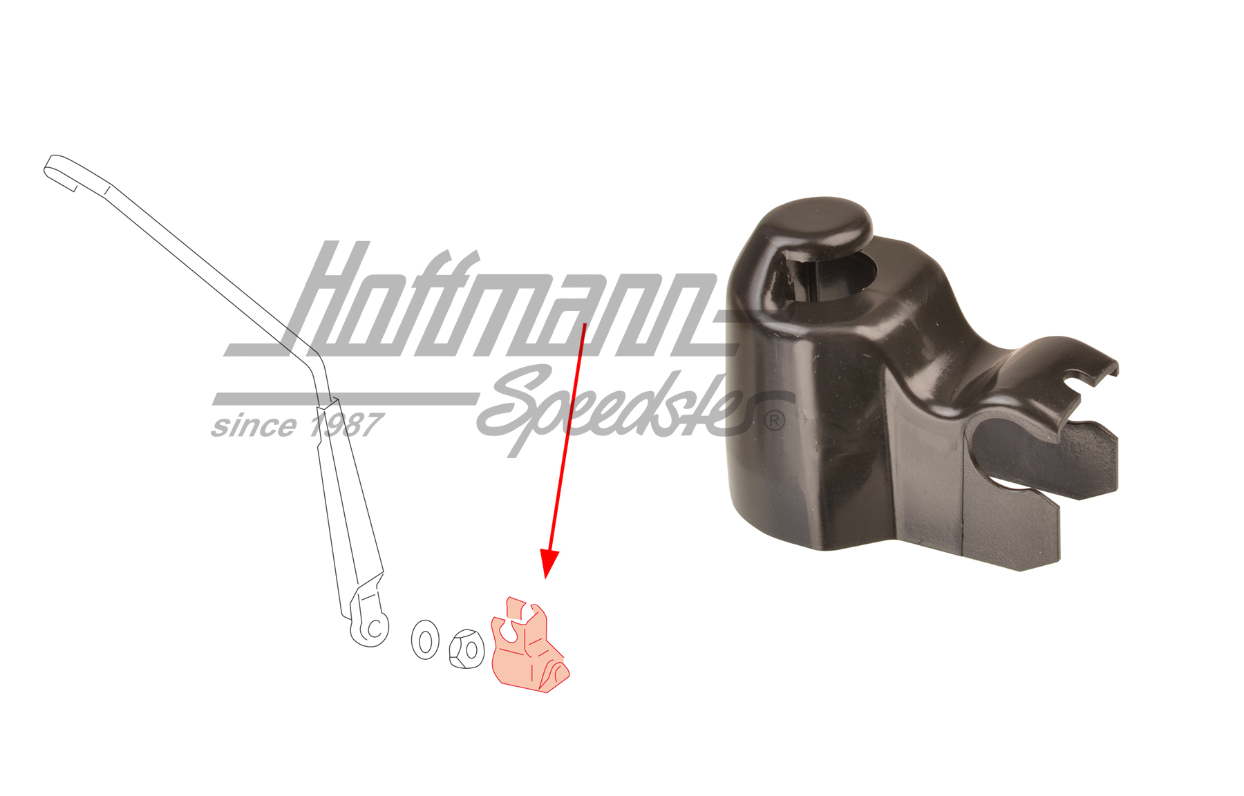 Cap, wiper arm, rear, Bus T4                                                                        