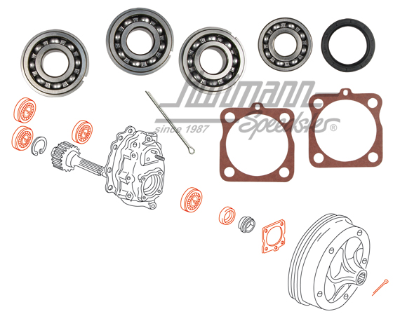 Wheel bearing kit, rear, complete, Bus T1, -7.63 | 211 501 285 Satz | 089-3080-10