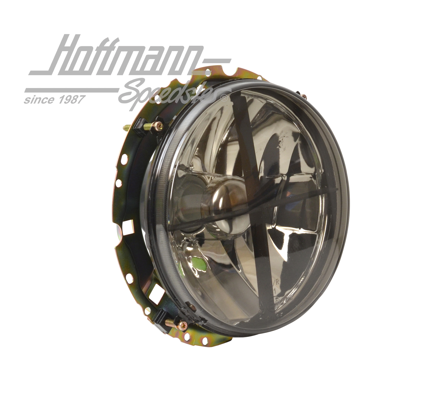 Headlight set, H4, 8.73-, crystal/smoked/cross                                                      