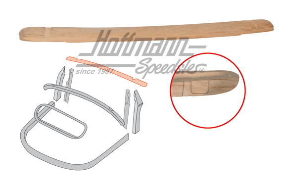 Front header bow (solid wood), 8.57-8.64 | 151 871 189 D | 020-4599-15