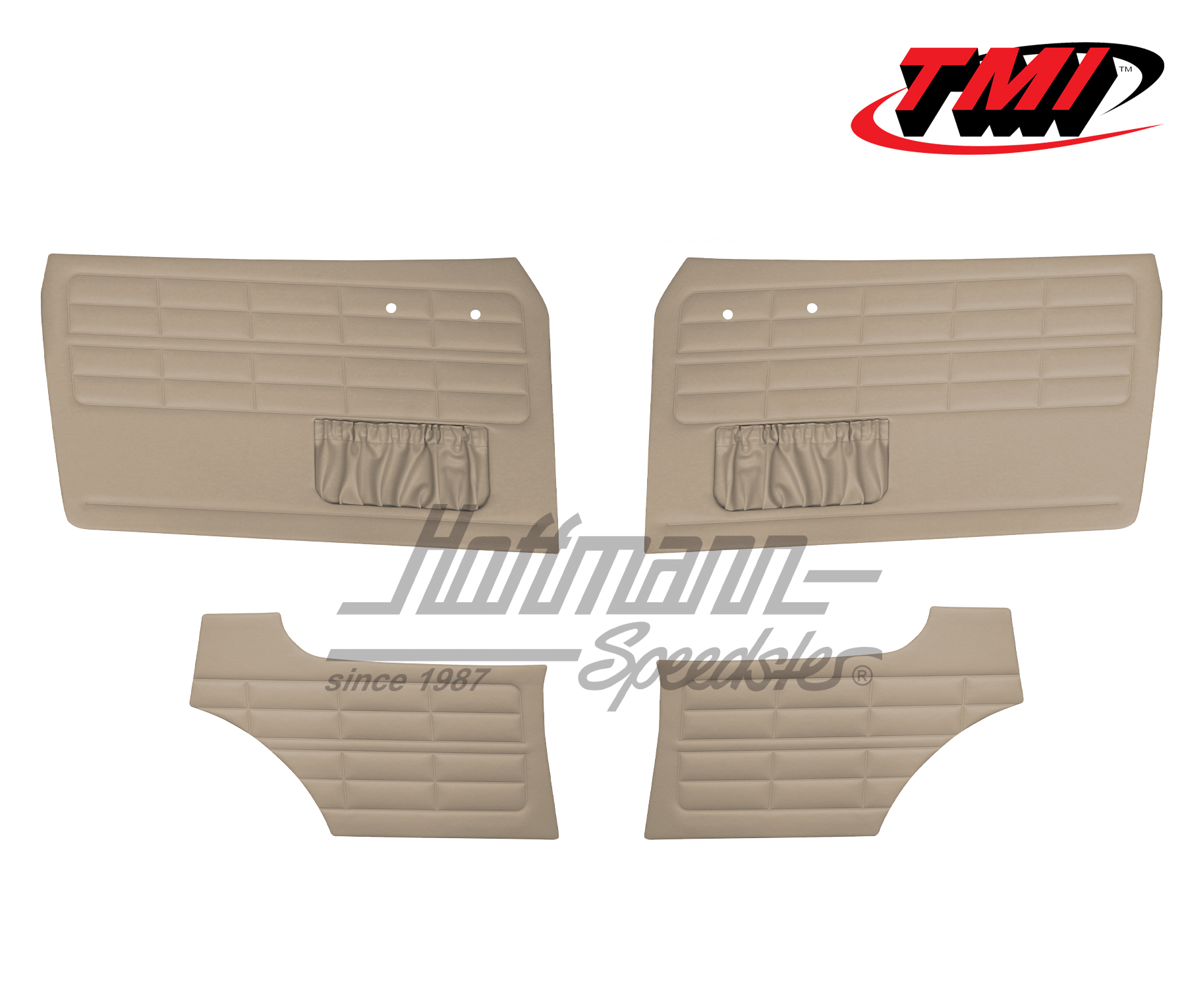 Door panels, Karmann Ghia Coupé, -7.63, beige | 10-1524-14 | 066-0010-05