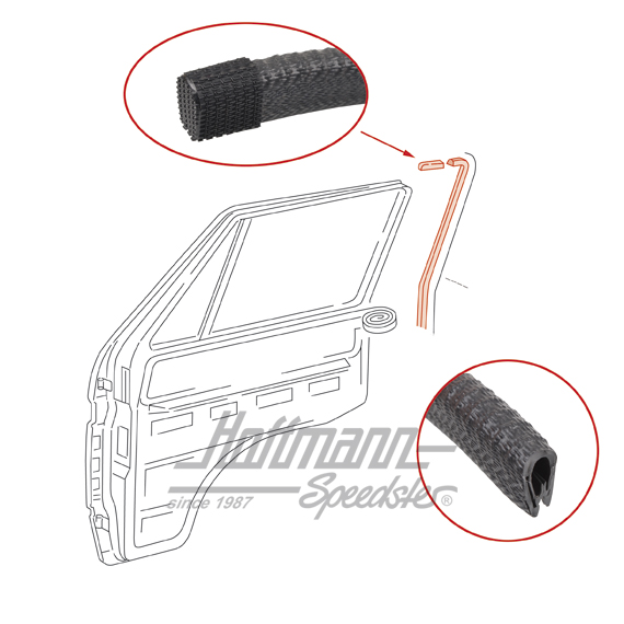 Beading, B-pillar, inner, left/right | 251 863 195 C | 350-5980