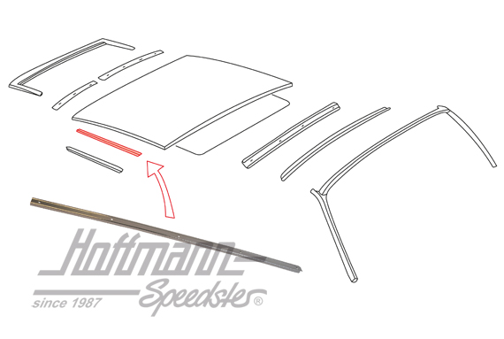 Moulding, seal, top, right                                                                          