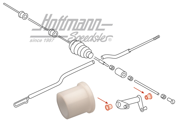 Bushing, reversing lever
, accelerator linkage, 356/911 
                                         
