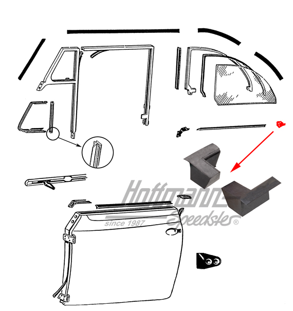 Rear quarter wedge, left/right |  | 020-5058