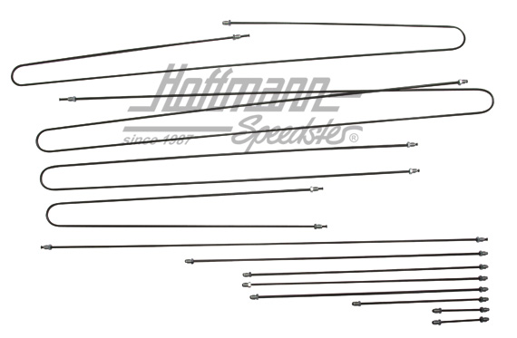 Brake line kit, Bus T3, 79-85, without brake booster |  | 325-2560-06