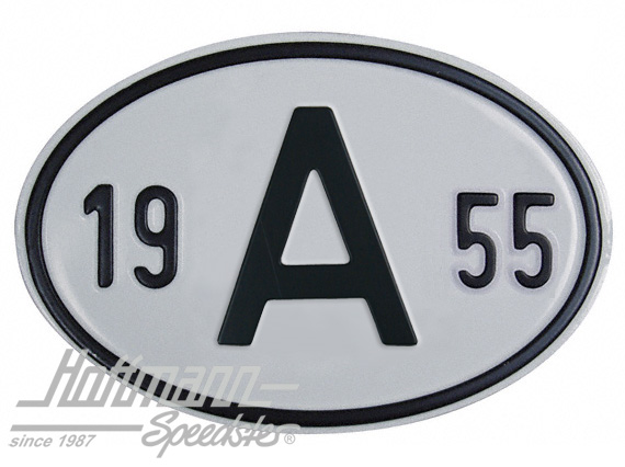 Nationality plate "A", alu, with year 1955 |  | 020-2398-55