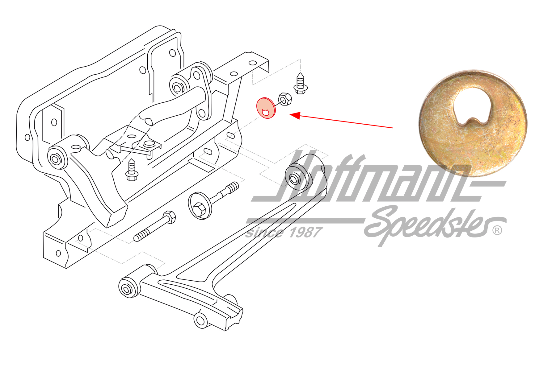 Eccentric washer, Bus T4, front (M12) | 701 407 399 | 404-0508