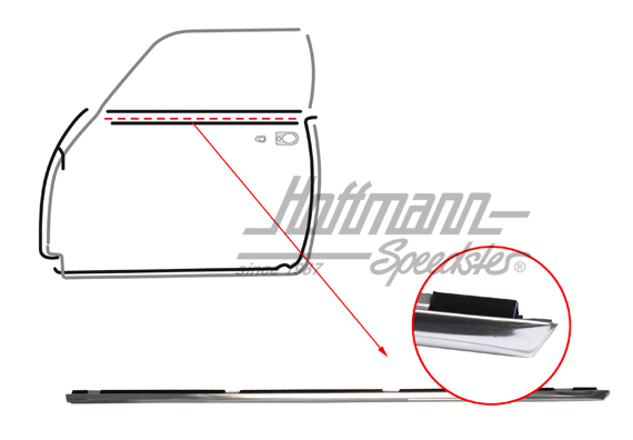 Scraper, stainless steel, Coupé, .71-, left | 143 837 471 | 060-0462-01