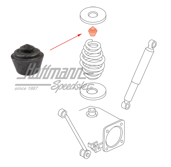 Rubber bump, rear, left/right | 251 501 191 A | 330-3580-10
