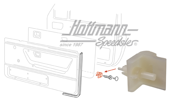 Clip, door panel, lateral, Golf 2 | 321 867 299 B | 208-1150