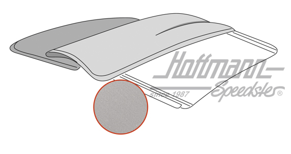 Folding roof cover, 55-56, PVC, white | --- --- --- | 055-7183-15