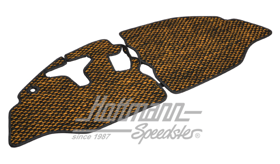 Floor mat, coco, .59-.65, yellow/black | ZVW 2BUS AYL | 098-0040-16