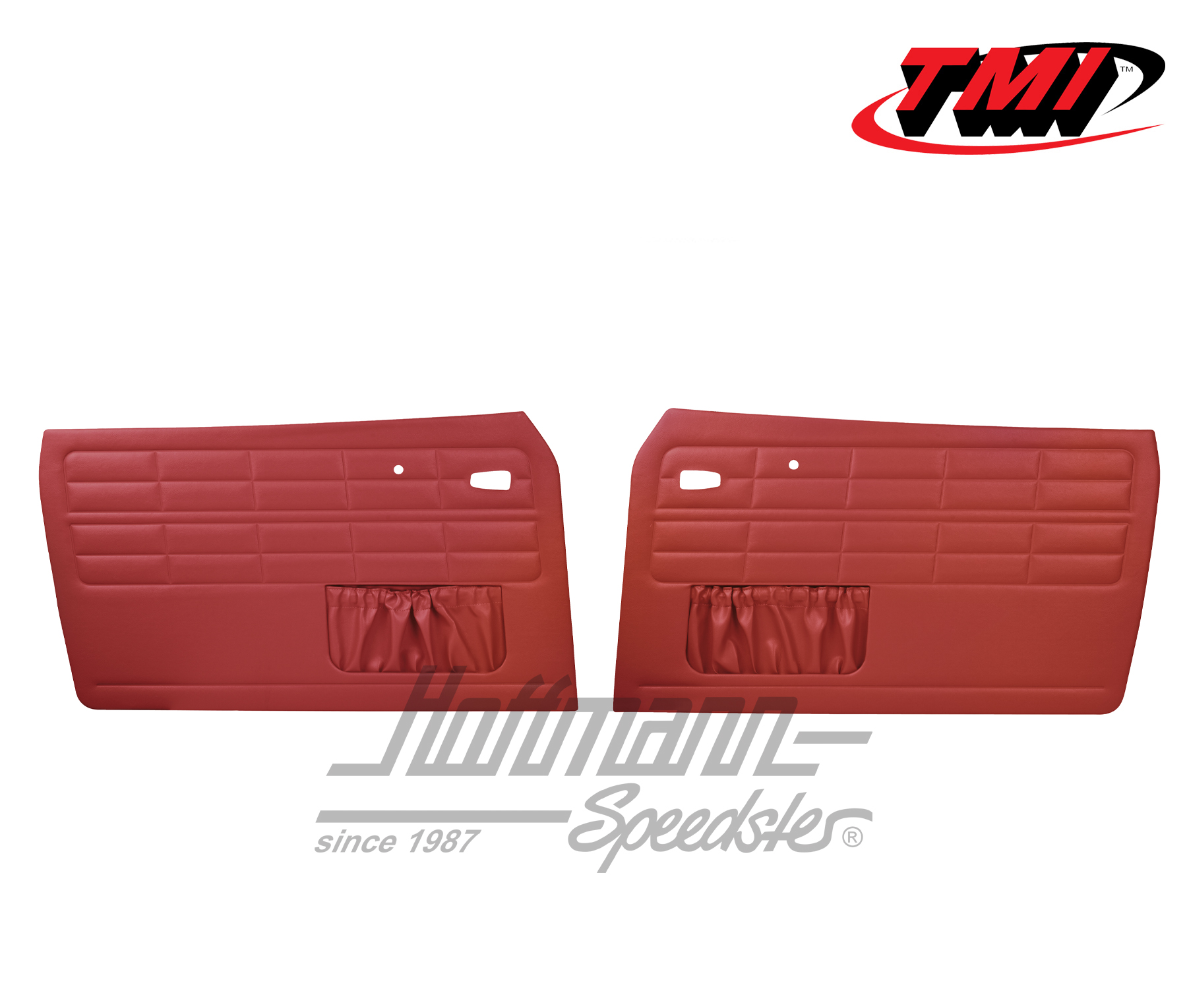 Door panels, Karmann Ghia, 8.63-, red | 10-1505-17 | 066-0022-06