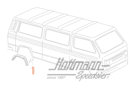 Gravel guard foil, Bus T3, right | 251 853 932 A | 370-6100-02