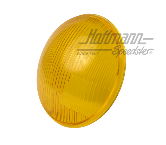 Headlight glass, Karmann Ghia, 8.55-7.60, Hella, yellow                                             
