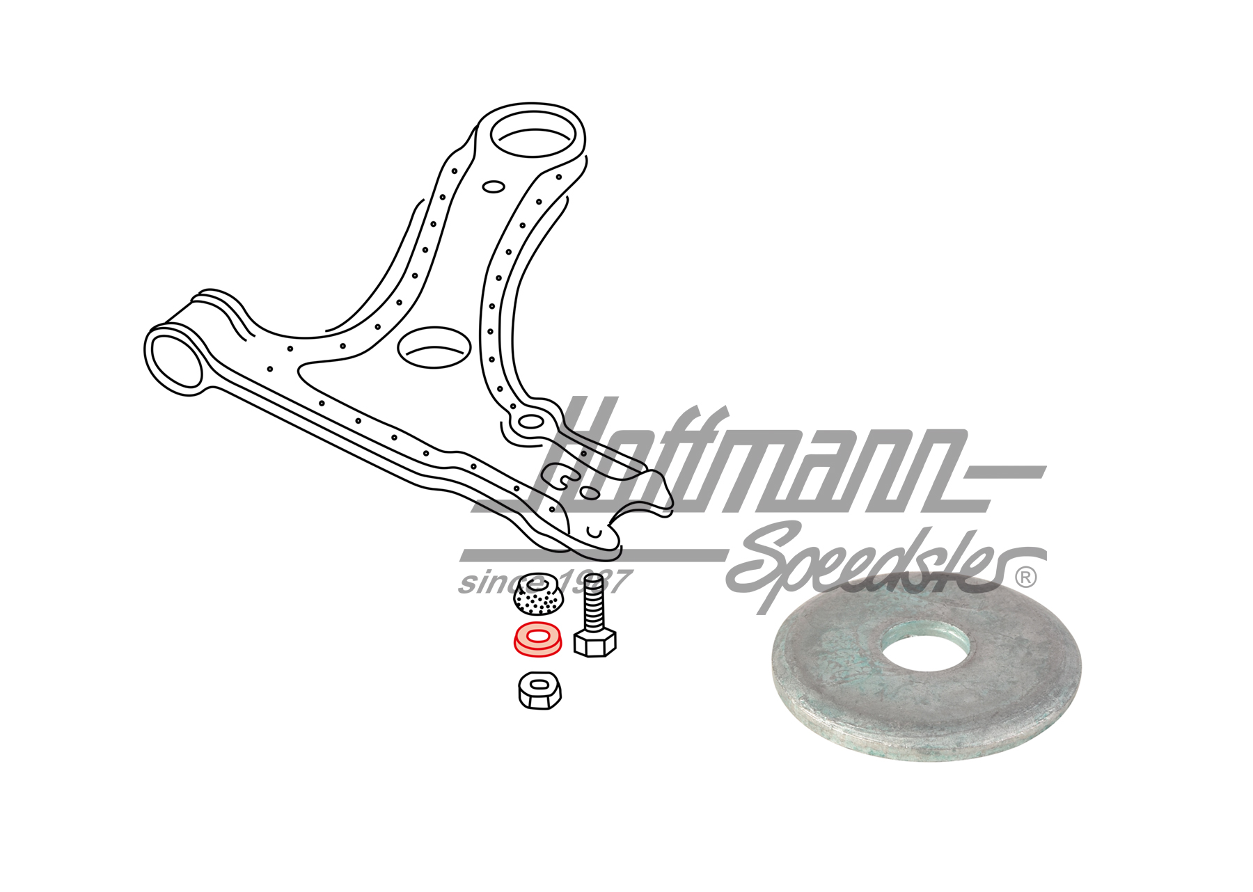 Pot washer, coupling rod/transvers control arm | 191 411 331 | 204-0428-03