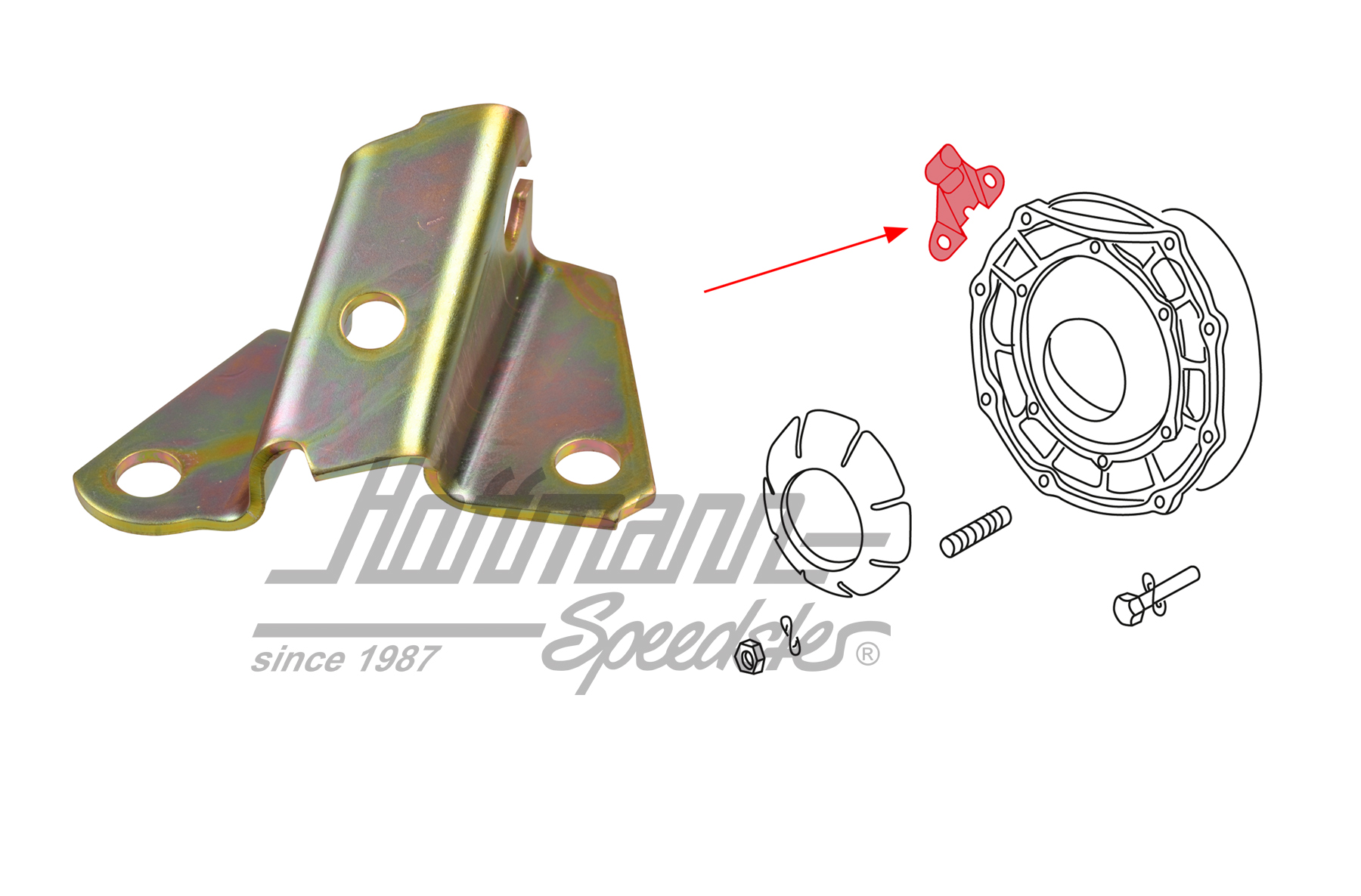 Retainer, clutch cable guide, .74- | 113 301 165 C | 020-4151-09