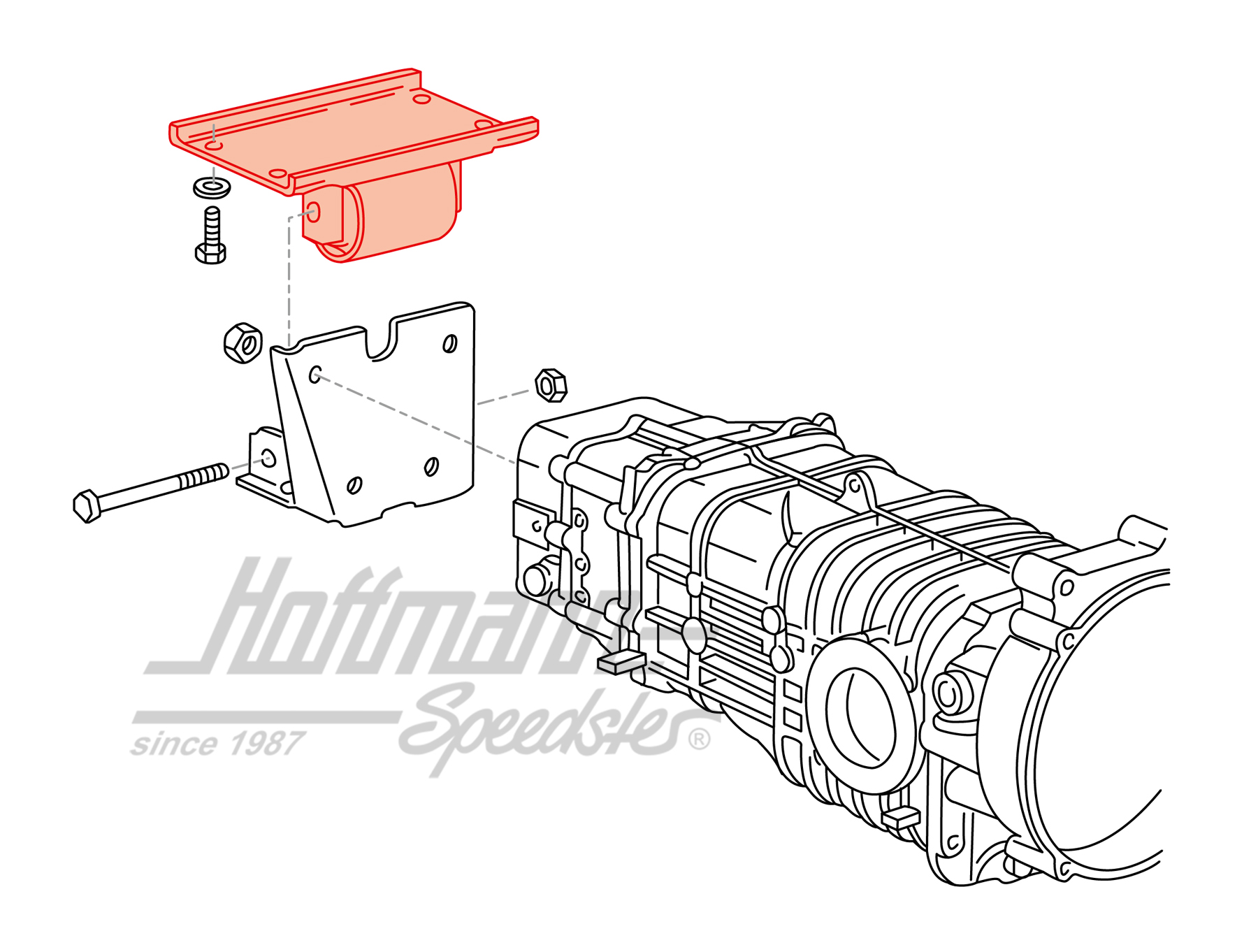 Gearbox mount, 1.6-2.0, manual transmission                                                         