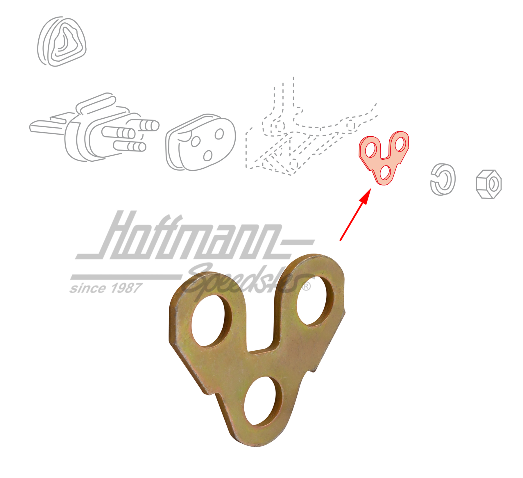 Packing plate, nounting cap, front | 113 301 277 | 020-0690-32