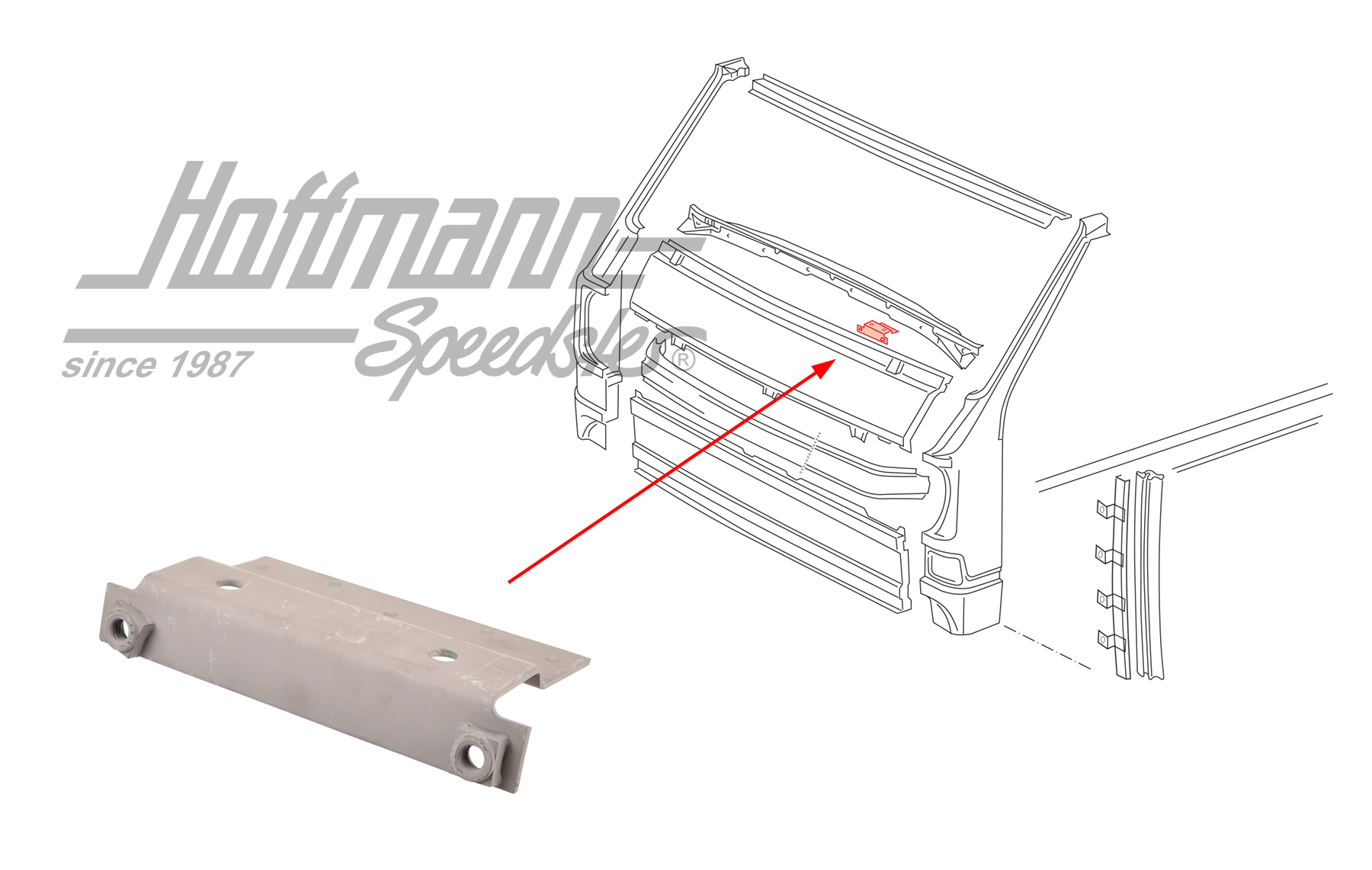 Bearing block, pedal system, Bus T3 | 251 805 263 | 390-0004