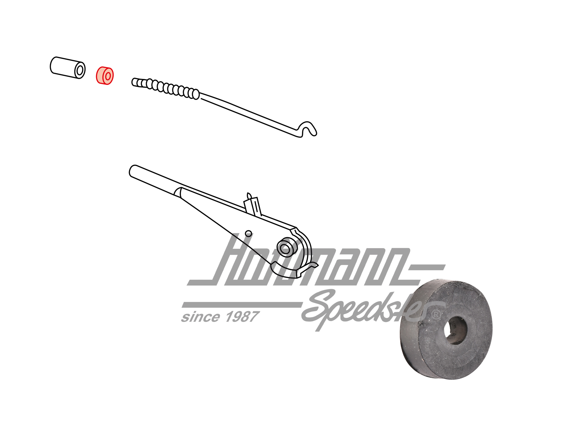 Rubber washer, knob, hand brake lever | 111 711 335 | 010-3097-30