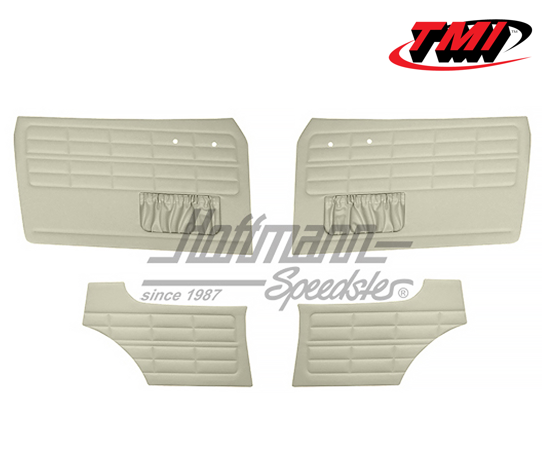 Door panels, Karmann Ghia Coupé, -7.63, off-white | 10-1524-15 | 066-0010-04