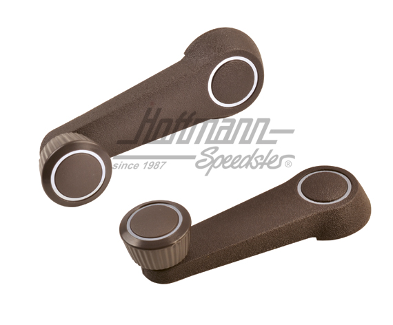 Window winder, standard, brown/chromed | 321 837 581  90V | 020-2371-10