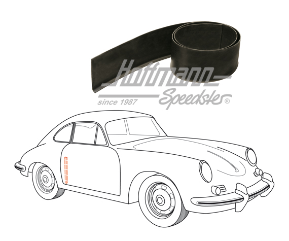 Door seal, rear, inner, 356 A/B/C                                                                   