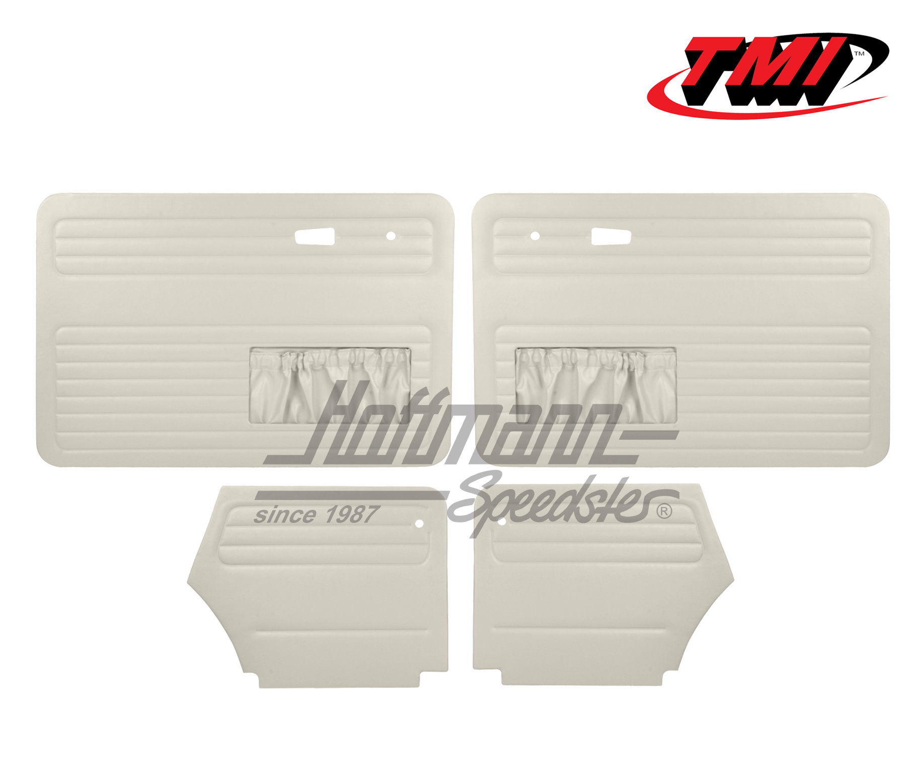 Door panels, Beetle Convertible, 8.72-, white | 10-1330-20 | 055-7580
