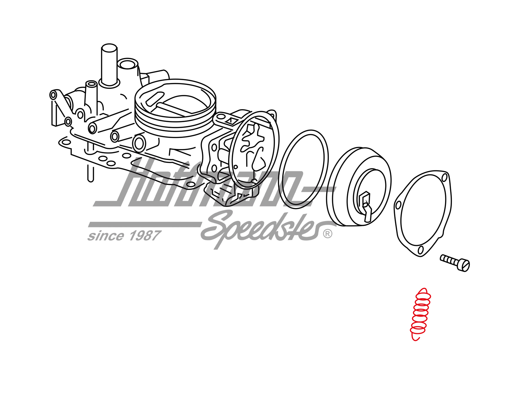 Carburetor return spring, 1.7-2.0                                                                   