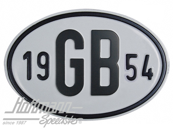 Nationality plate "GB", alu, with year 1954 |  | 020-2404-54