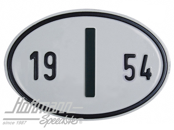 Nationality plate "I", alu, with year 1954 |  | 020-2402-54