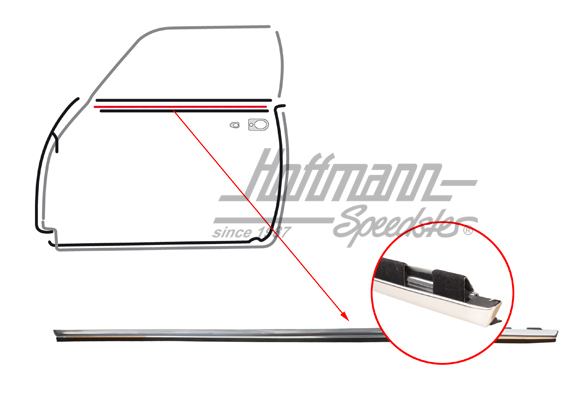 Scraper, outside, chromed, Convertible, 71-74 | 141 837 471 | 060-0460