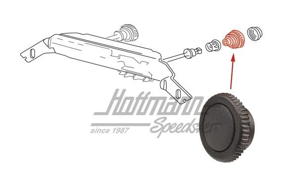 Knob, fresh air control / -glove box | 113 819 661 F | 020-1872-25