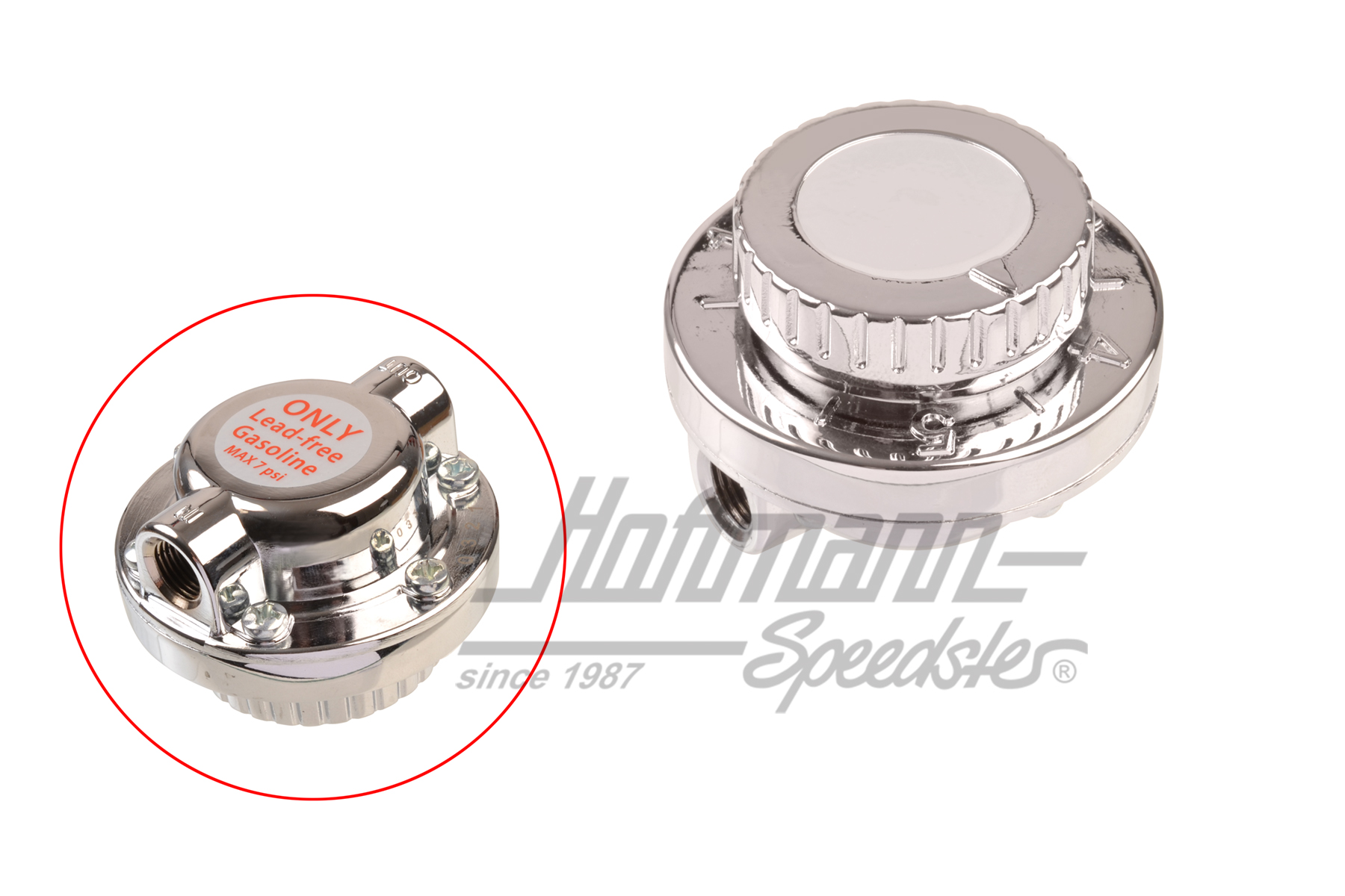 Fuel pressure regulator, chromed (without retainer) | AC127215B | 010-1320-05